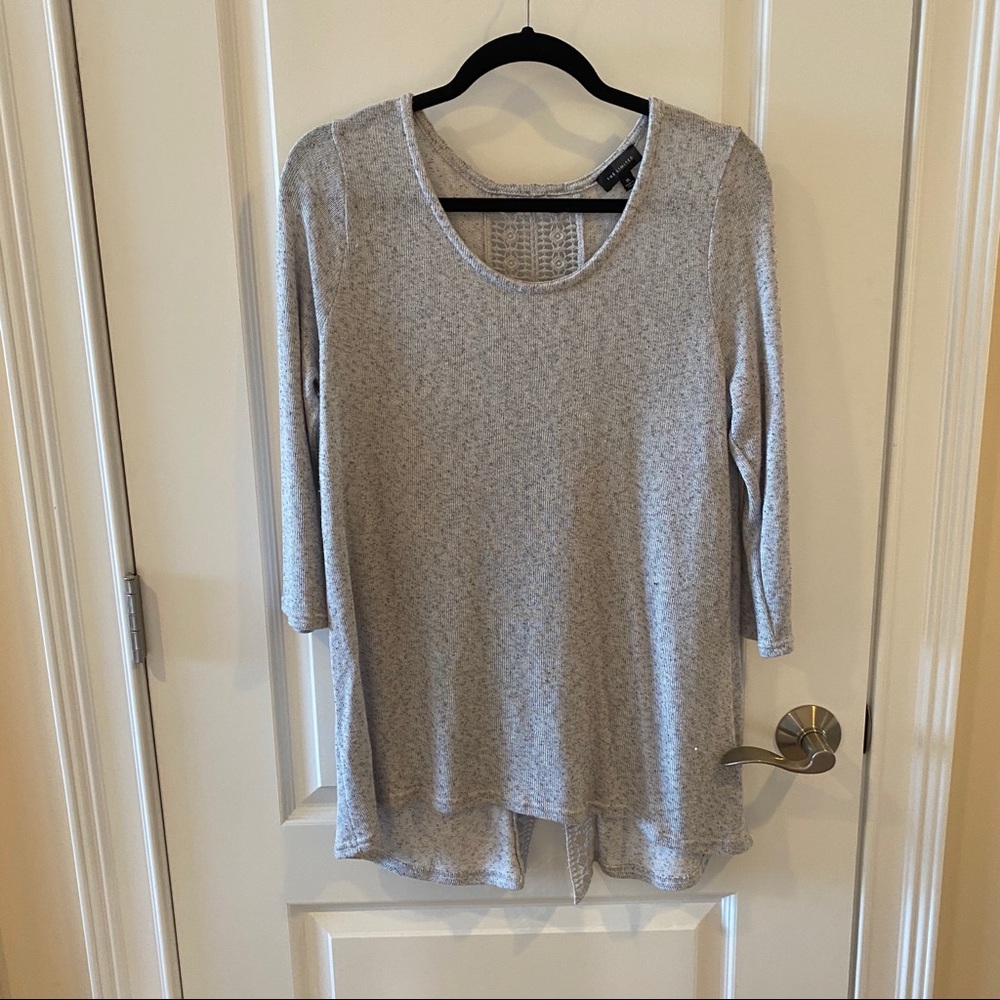 The Limited Grey Sweater with Detailed Back